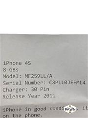 Apple iPhone 4s Smartphone (8GB) Model MF259LL/A A1387 Verizon - Black